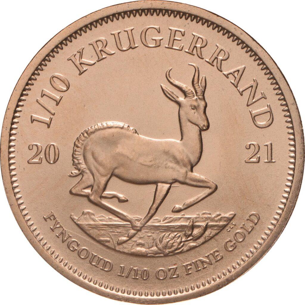 Eine Unze (oz) Krügerrand Südafrika Goldmünzen
